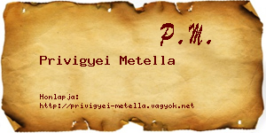 Privigyei Metella névjegykártya